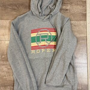 Roper Gray Hoodie with Multicolor Logo